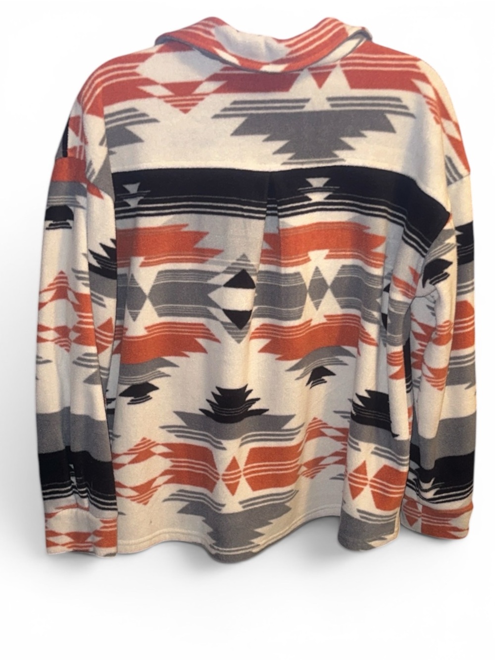 Lg Blue BWomen's Patterned Jacket - Orange, Black, White - Picture 3 of 5